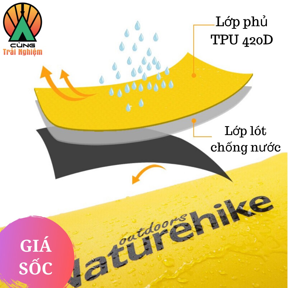 [CHÍNH HÃNG] Balo Chống Nước Đựng Quần Áo Điện Thoại Máy Ảnh Cho Du Lịch Đi Biển Đi Bơi NatureHike NH19SB002