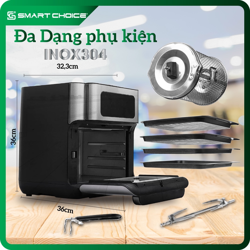 Nồi Chiên Không Dầu PRINCESS 182065 10L - 10 Chế Độ Cài Đặt Sẵn - Bảo Hành 24 Tháng