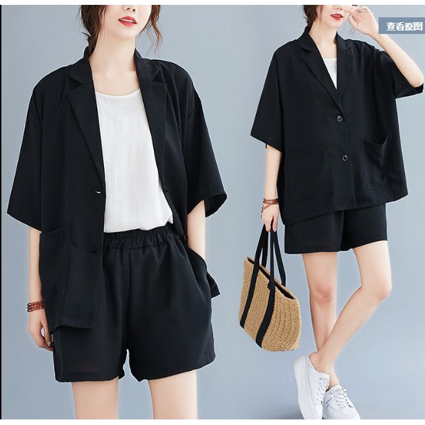 G1029 Bộ đồ big size vest big size thời trang phối quần short trẻ trung phong cách trơn màu