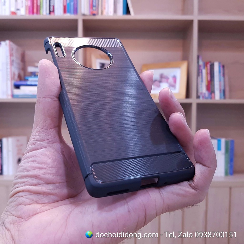 Ốp lưng Huawei Mate 30 Pro Likgus dẻo sọc kim loại chống sốc