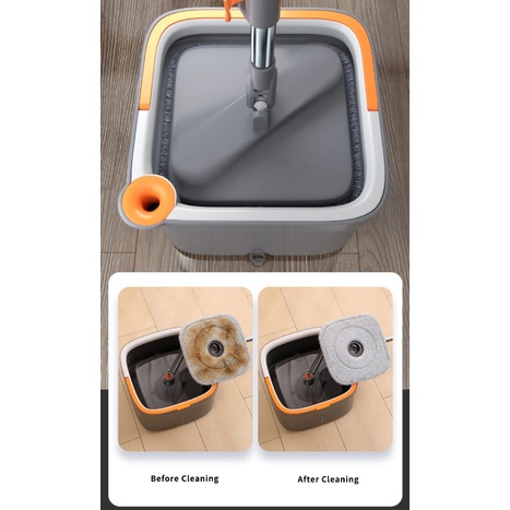 Bộ cây lau nhà tách nước và lọc bụi bẩn 360 độ Joybos M16 gồm 2 khăn - mihoanggia