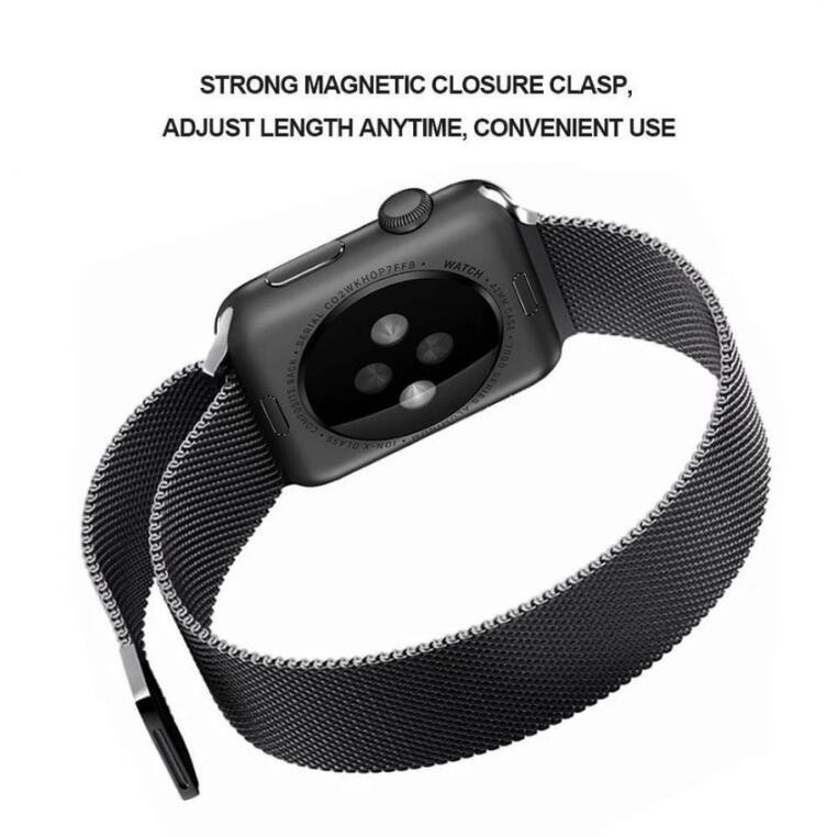 Dây đeo inox Milanese có khóa nam châm 38/40/41mm 42/44/45mm cho Apple Watch Series 7/SE 6/5