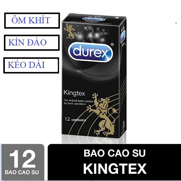 [SHOP MỚI BÁN GIÁ GỐC][CHÍNH HÃNG] Bao cao su Durex Kingtex, vừa vặn, ôm sát (12 bao/1 hộp bcs)