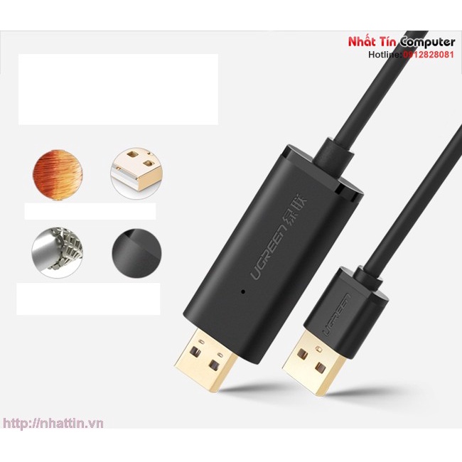 Cáp USB 2.0 Data Link dài 2m chính hãng Ugreen UG-20233 cao cấp