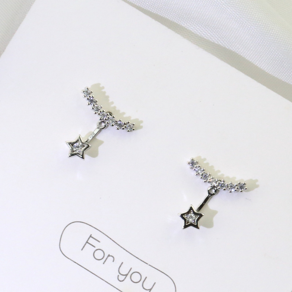 Khuyên Tai Hình Ngôi Sao Đính Đá Zircon Lấp Lánh