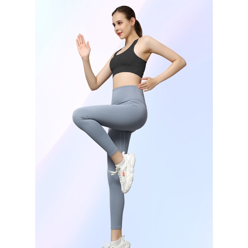 Quần Legging Thể Thao Lưng Cao Ôm Dáng Co Giãn Tốt Thời Trang Cho Nữ