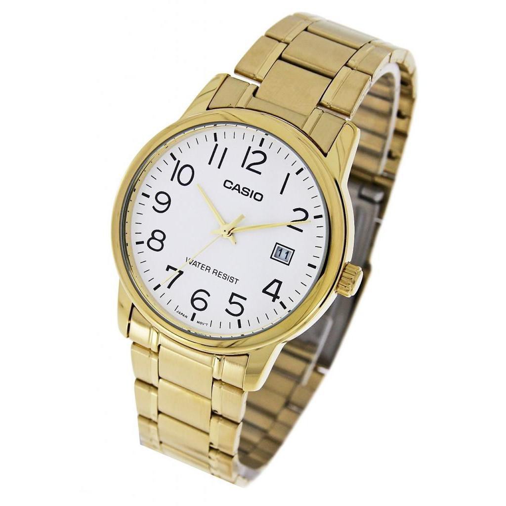 [Mã FARSBRT52 giảm 20% đơn từ 249K] Đồng Hồ Nam Casio MTP-V002G-7B2 Dây Kim Loại Cao Cấp Mạ Vàng