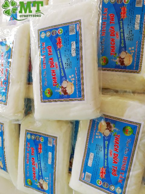 Thạch dừa khô Bến Tre HSD: mới nhất KL 1 kg Có tặng hương dừa