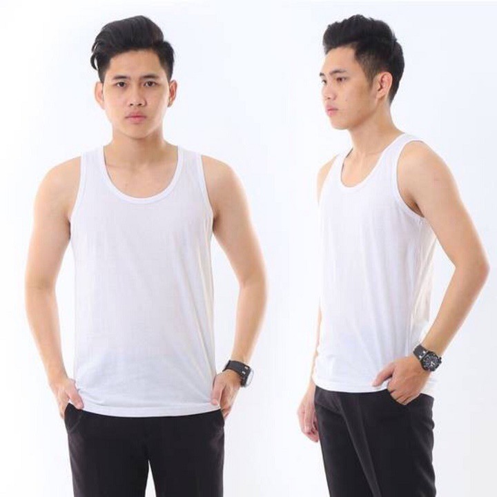 Áo lót nam cotton trắng hanoisimex ba lỗ sát nách thấm hút mồ hôi tốt FF04A