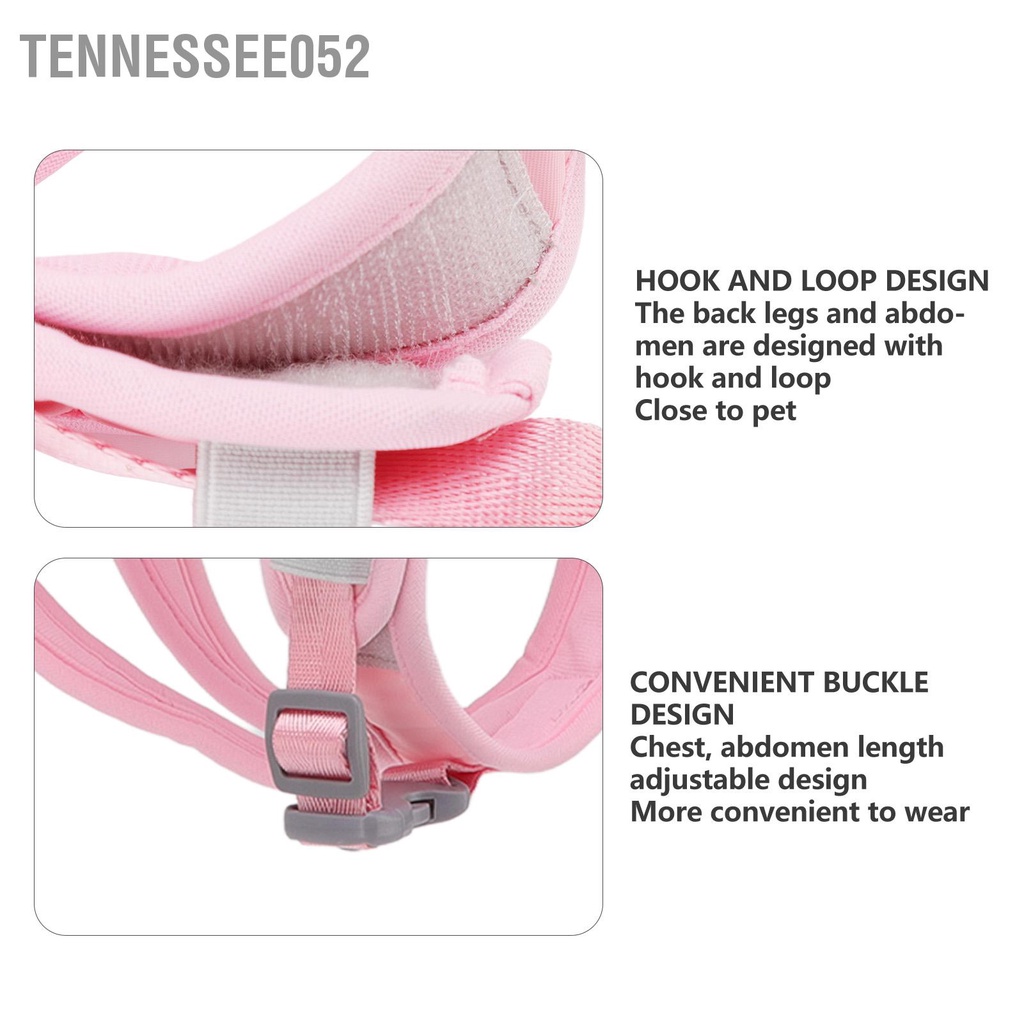 Tennessee052 Dây đai nâng chó có thể điều chỉnh An toàn thoải mái Cún con sau lưng Hỗ trợ địu Vest để phục hồi chức năng cho người tàn tật cũ