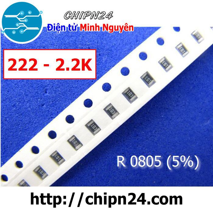 [50 CON] Điện Trở dán SMD 0805 2K2 (5%)