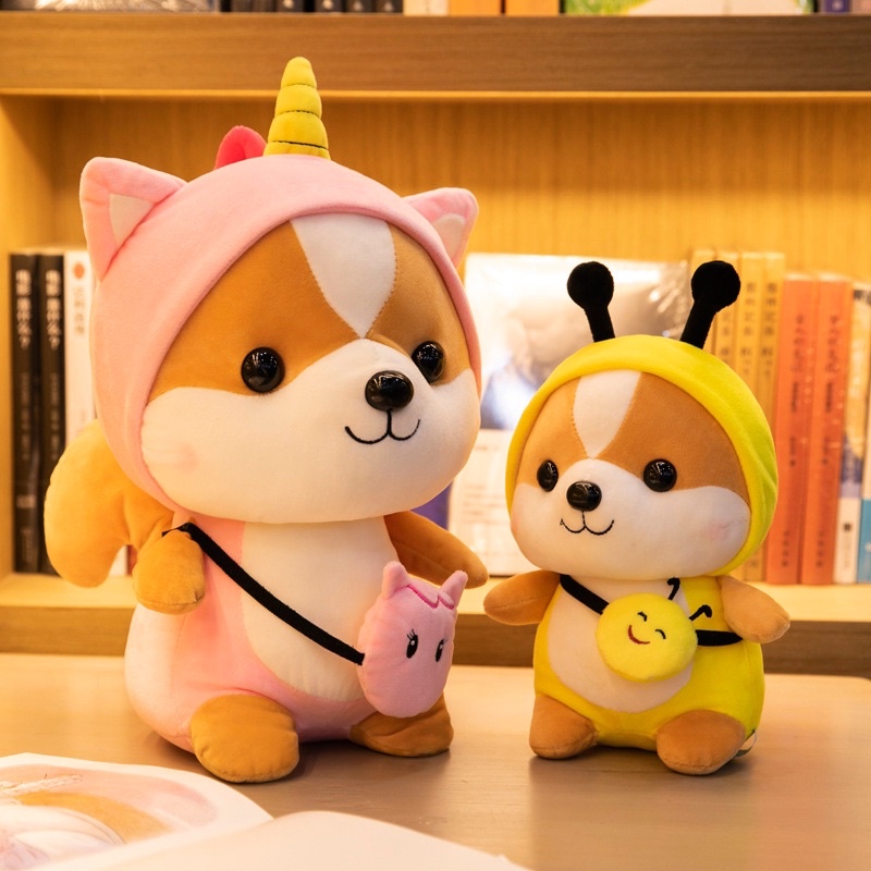 Gấu bông cún shiba mini cho cực dễ thương - Vải dãn 4 chiều cao cấp