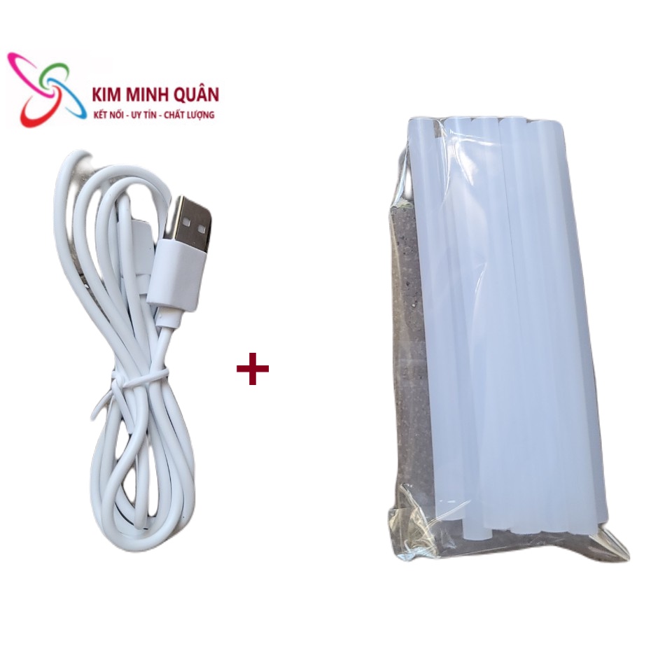 Súng bắn keo nến 7mm sài pin sạc USB tặng 10 cây keo C0194 CMART
