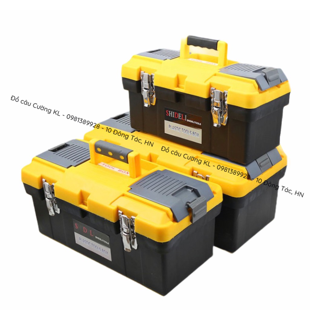 Thùng cứng ATG đen vàng Shideli khoá inox