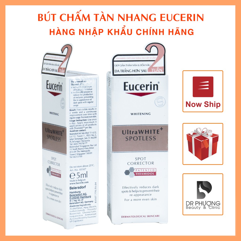 Eucerin UltraWhite+ Spotless Spot Corrector: Bút Chấm Mờ Đốm Nâu, Nám, Tàn Nhang 5 Ml