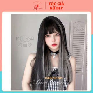 Tóc giả nữ giá rẻ 😋FREESHIP😋 Tóc giả nguyên đầu tóc thẳng