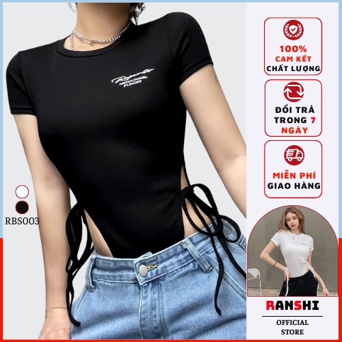Áo Bodysuit Nữ Sexy Cột Dây Eo FILOP Hottred Siêu Tôn Dáng Chất Thun Gân Nhẹ Mát Hàng Quảng Châu HÀNG LOẠI 1 - Ranshi