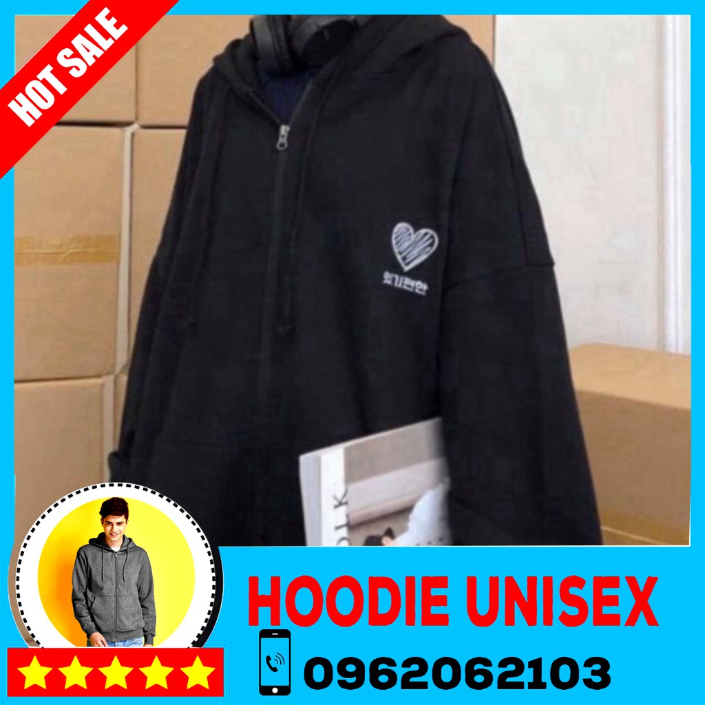 (HOOIDE) Áo Hoodie dây kéo. Áo khoác Hooide Nam nữ Nỉ ngoại (Đủ Size M,L,XL) MỚI | BigBuy360 - bigbuy360.vn