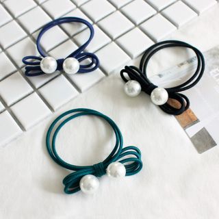 Cột tóc nơ kèm hạt trai
