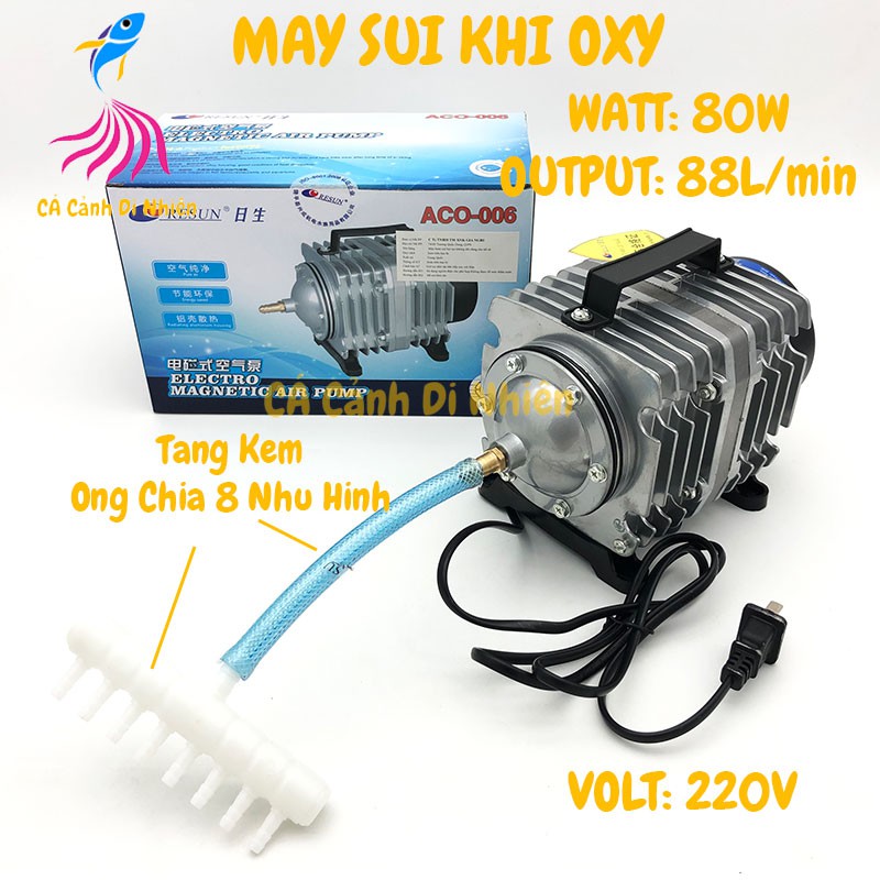 Máy sục sủi thổi khí oxy hồ cá cảnh Resun ACO-006