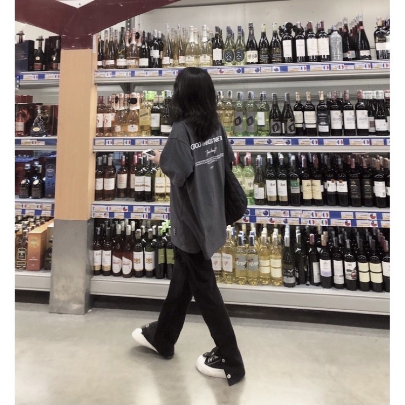 Áo thun phông logo tay nam nữ PINK tay lỡ form rộng CINDER Unisex