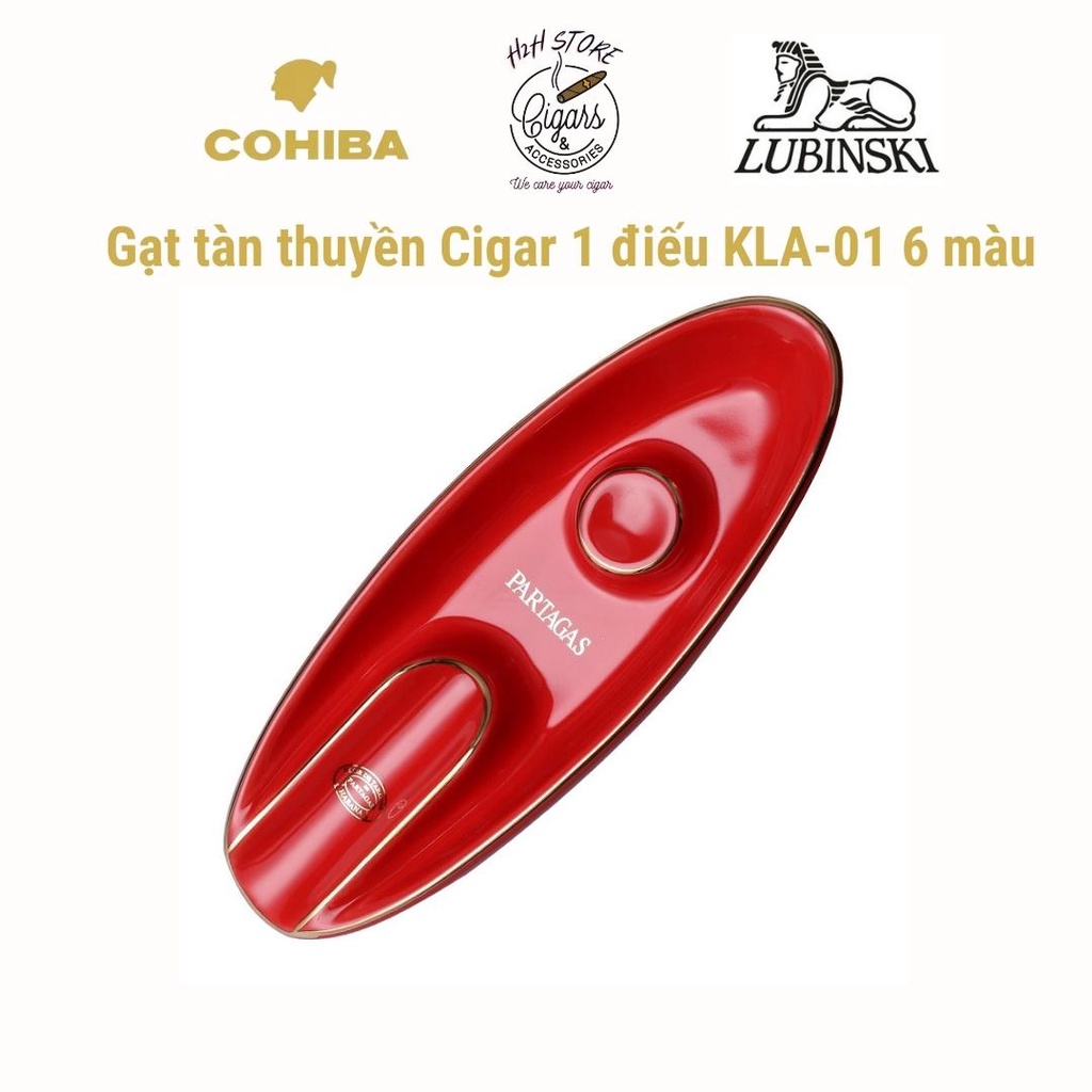 Gạt tàn xì gà, Gạt tàn Cigar thuyền 1 điếu KLA 02 - sứ cao cấp - 6 màu năm 2022 - H2H Phụ Kiện Cigar