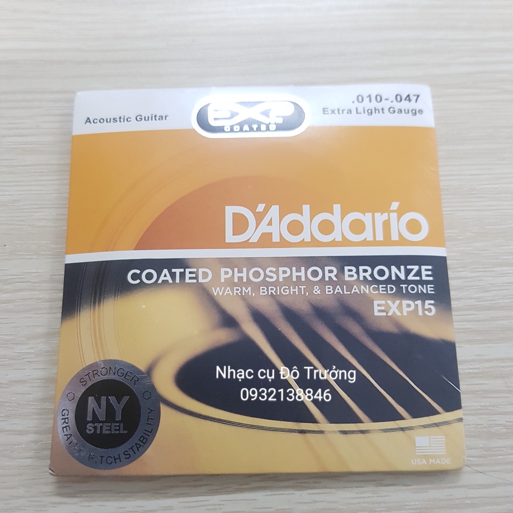 Dây Guitar Acoustic D'ADDARIO EXP15