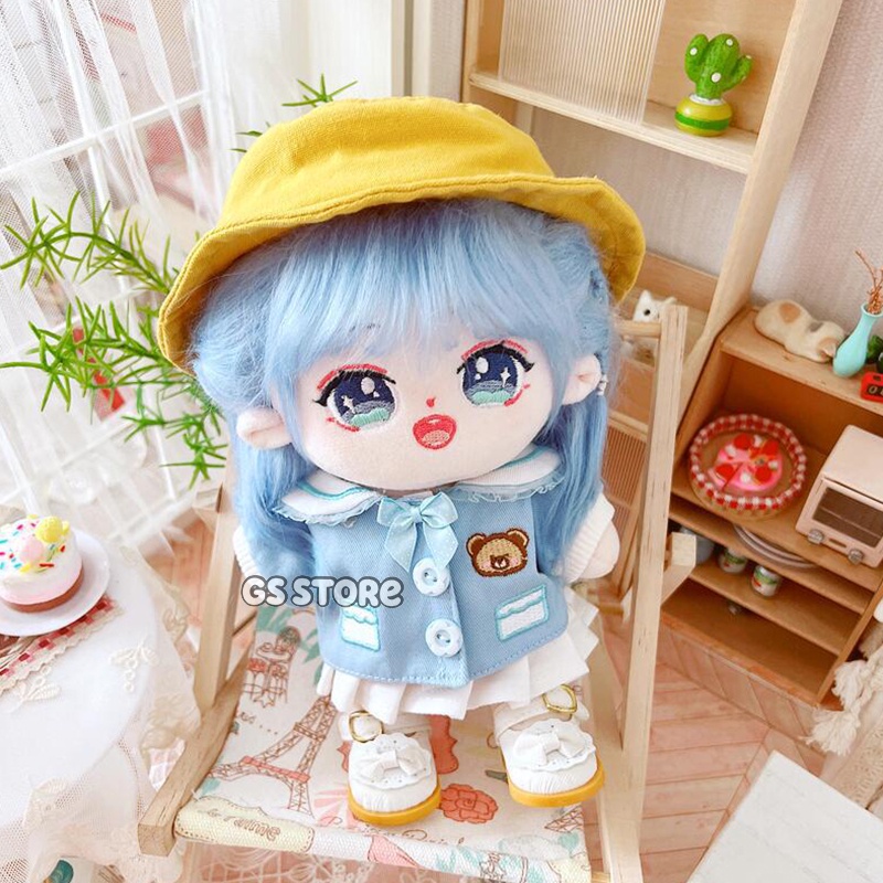 Bộ Đồng Phục Học Sinh Mùa Đông Xinh Xắn Cho Búp Bê 20cm