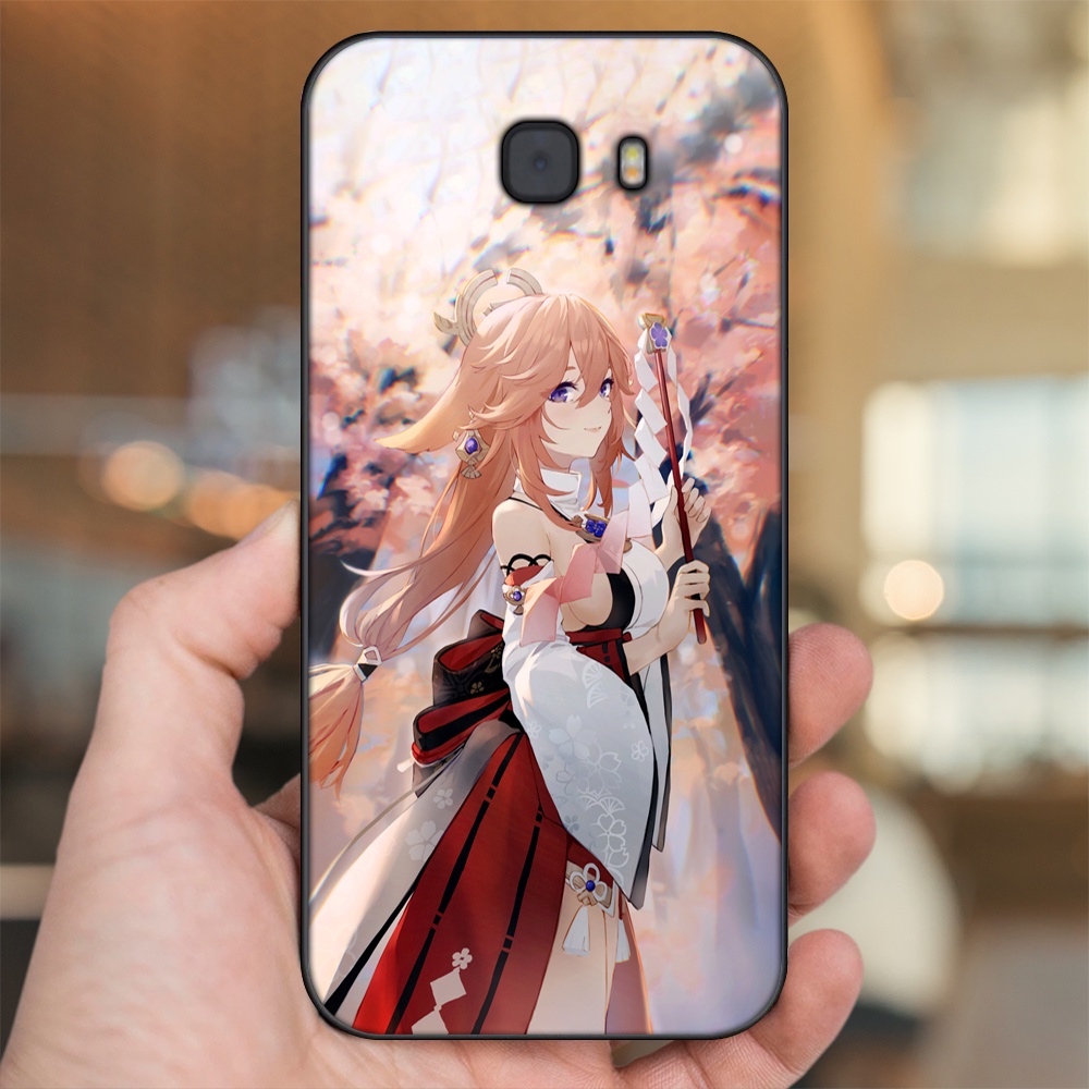Ốp lưng Samsung C9 Pro viền đen in hình Yae Miko Genshin Impact