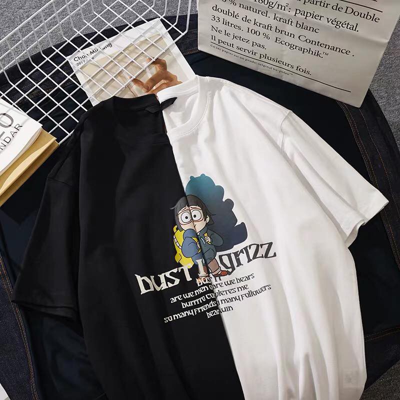 [Mã WARN10 giảm 10k đơn 99k] Áo thun tay lỡ form rộng unisex 100% COTTON - Áo phông nữ BUST | BigBuy360 - bigbuy360.vn