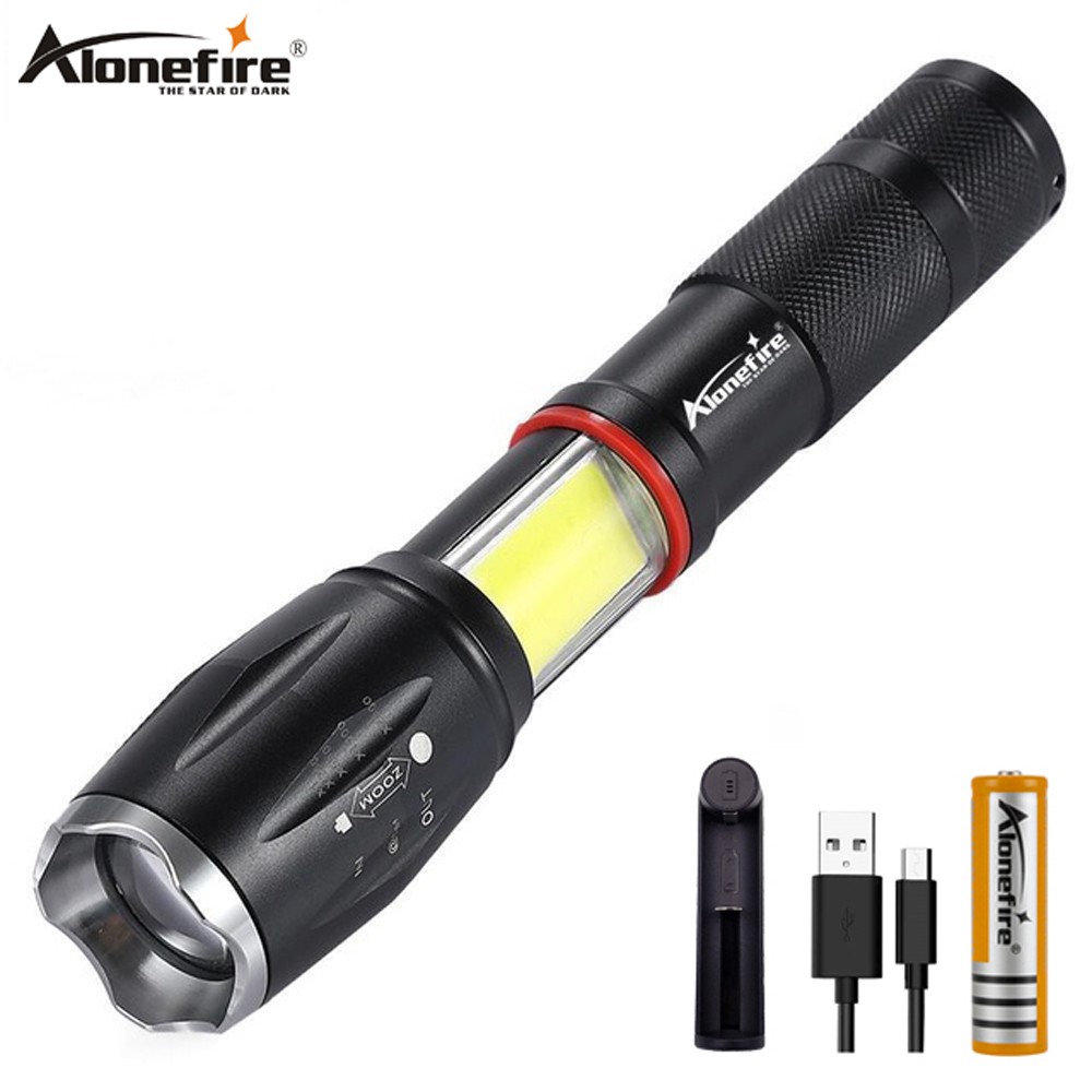 Đèn pin bóng led CREE T6 & COB G701 Alonefire có nam châm dùng bảo trì xe hơi và tại nhà