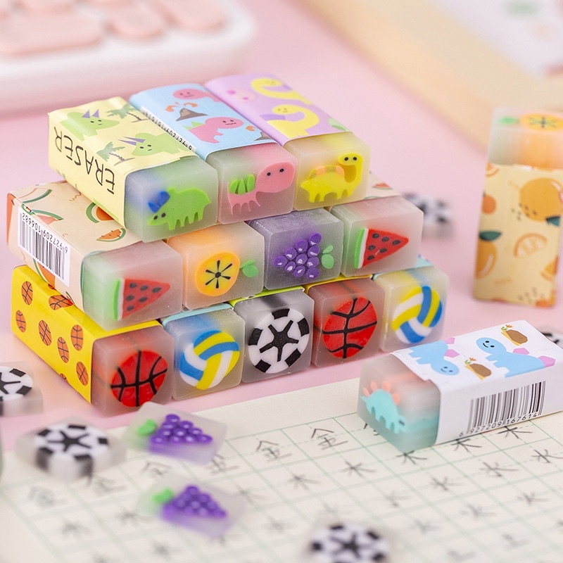 Tẩy Bút Chì Hình Thạch Hoa Quả Siêu Độc Đáo - Gôm Jelly Gel Trái Cây Siêu Thơm Tẩy Sạch Loại Đẹp