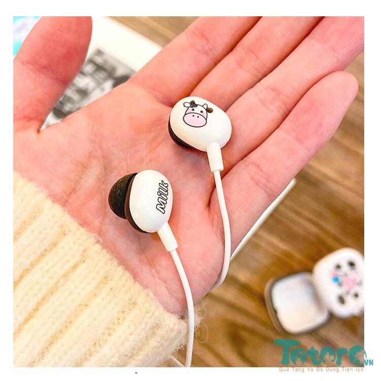 Tai nghe In-Earphone kèm hộp Bò Sữa