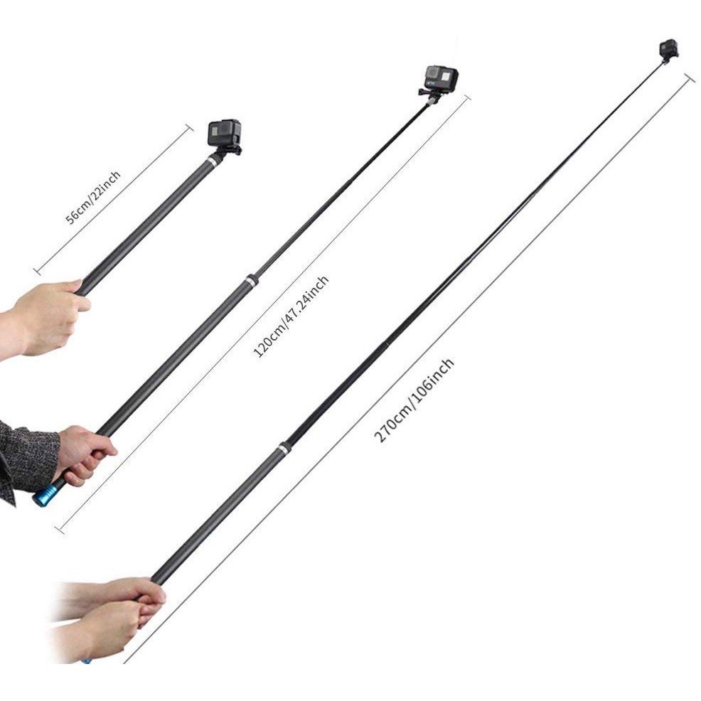 Gậy Cho Gopro Dài 2,7m Cao Cấp Chính Hãng Telesin | BigBuy360 - bigbuy360.vn