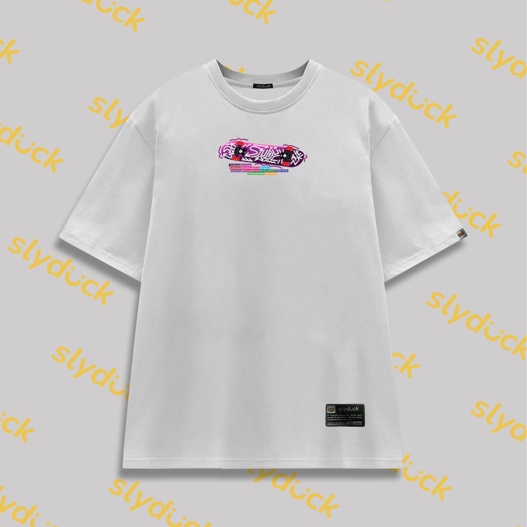 Áo phông Unisex Local Brand - Slyduck.vn On Skateboard T-Shirt áo thun cotton 100% nam nữ form rộng oversize
