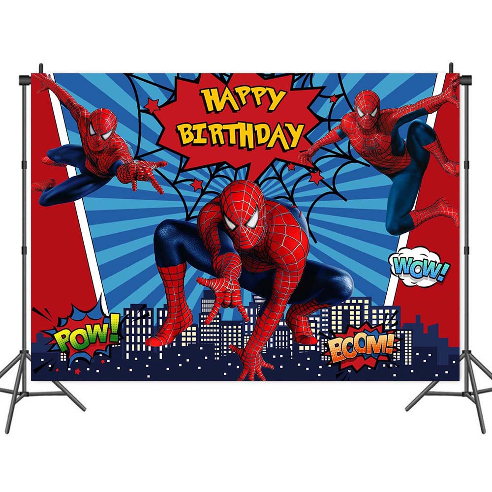 Tấm phông nền chụp ảnh vải chủ đề siêu anh hùng Marvel độc đáo dành cho nhà cửa