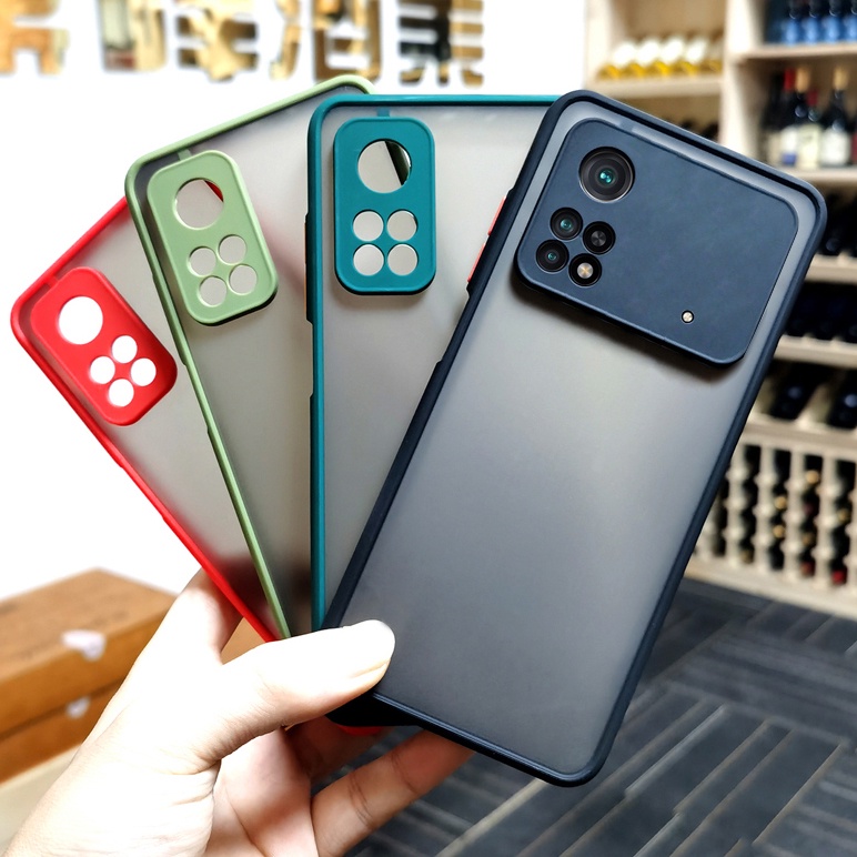 Ốp Điện Thoại Trong Mờ Chống Sốc Bảo Vệ Camera Cho Xiaomi POCO M4 Pro 4G X4 5G X3 NFC