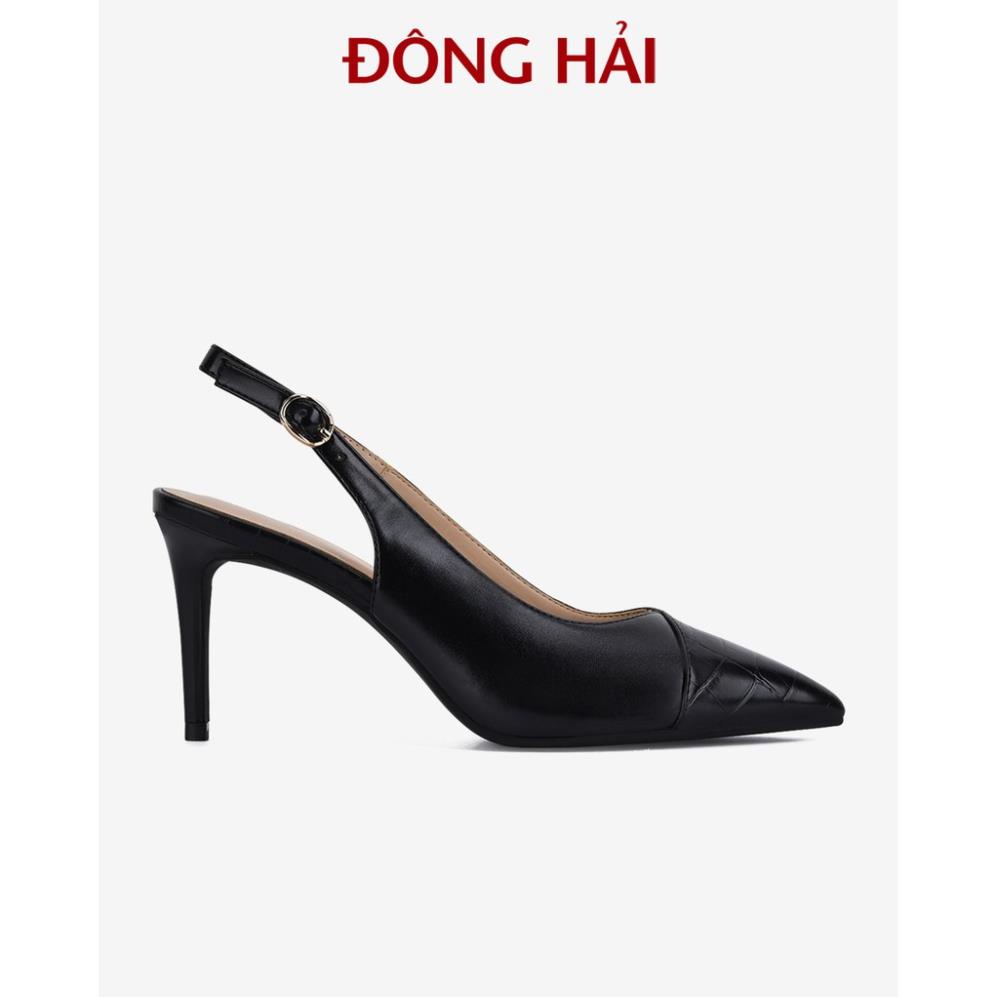 "TẶNG NGAY 30K khi theo dõi gian hàng "Giày cao gót Đông Hải mũi nhọn da dập vân cá sấu gót nhọn 8cm-G85N4 .