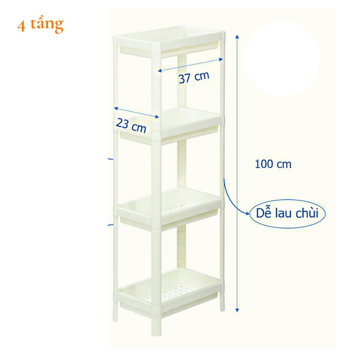Kệ đa năng inochi đựng sách, mỹ phẩm, kệ nhà tắm, kệ bếp, kệ gia vị Tokyo Nhật Bản, khay có lỗ thoát nước, Vapu HCM