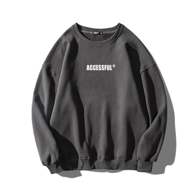 Áo SWEATER Nỉ Cổ Tròn Phối Chữ ACCESSFUL Thời Thượng, Nỉ Ngoại Siêu Dày Mịn Thiết Kế Trẻ Trung Năng Động Mã GAREM