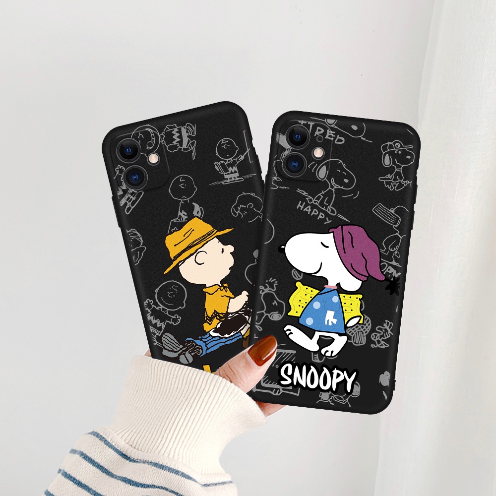 Ốp điện thoại TPU hình Snoopy thích hợp cho iPhone XR XS Max X 13 12 11 Pro Max 6 7 8 Plus 12 13 Mini 4 5 6splus 6S