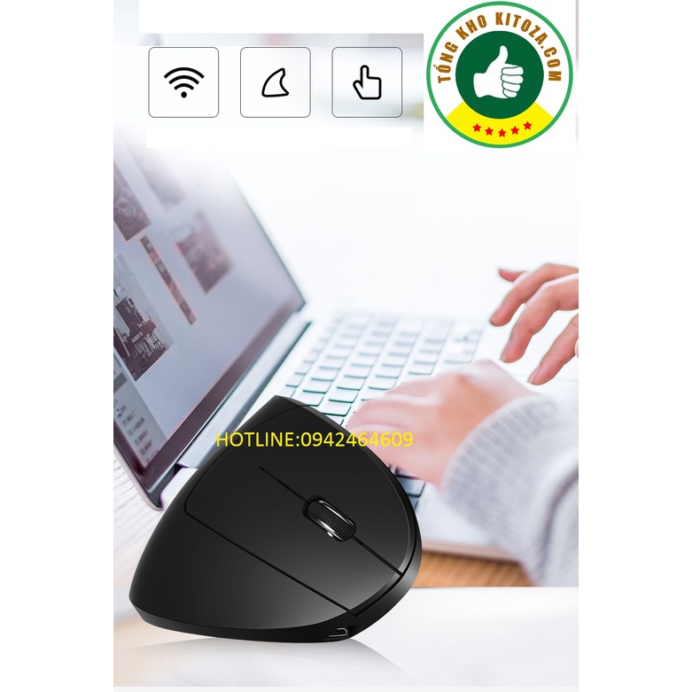 Chuột Gaming Chuột Máy Tính Dáng Đứng Chống Mỏi Cổ Tay cao cấp DELUX M618 DB RGB 2.4GHz bảo hành 12 tháng