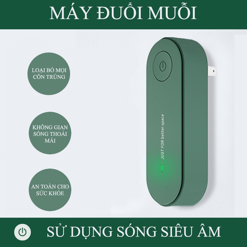 Máy đuổi muỗi bằng sóng siêu âm, an toàn tuyệt đối cho người sử dụng và cả trẻ nhỏ, không gây ồn, khó chịu  - K1107