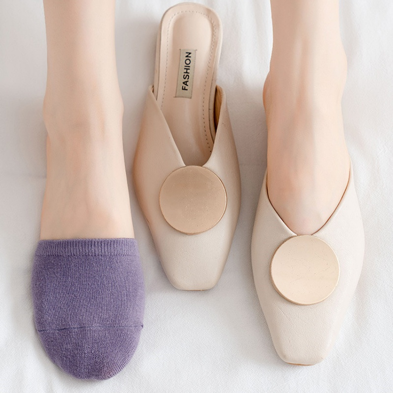 Vớ Cotton Cao Cổ Co Giãn Thoáng Khí Mát Xa Chân Chống Trượt Thoải Mái Dành Cho Nữ / Giày Cao Gót