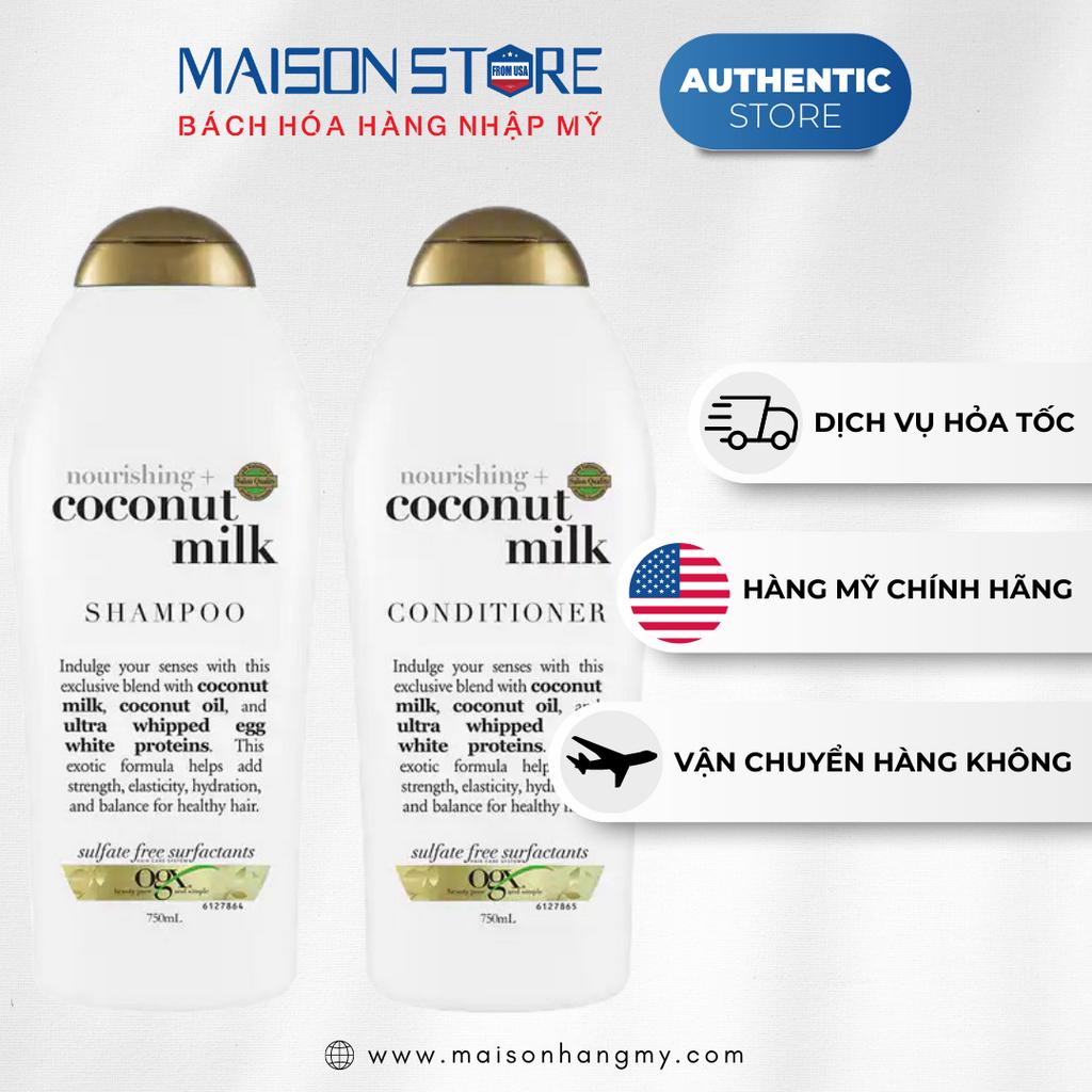 DẦU GỘI & XẢ OGX COCONUT MILK  - Hàng Nhập USA Chính Hãng
