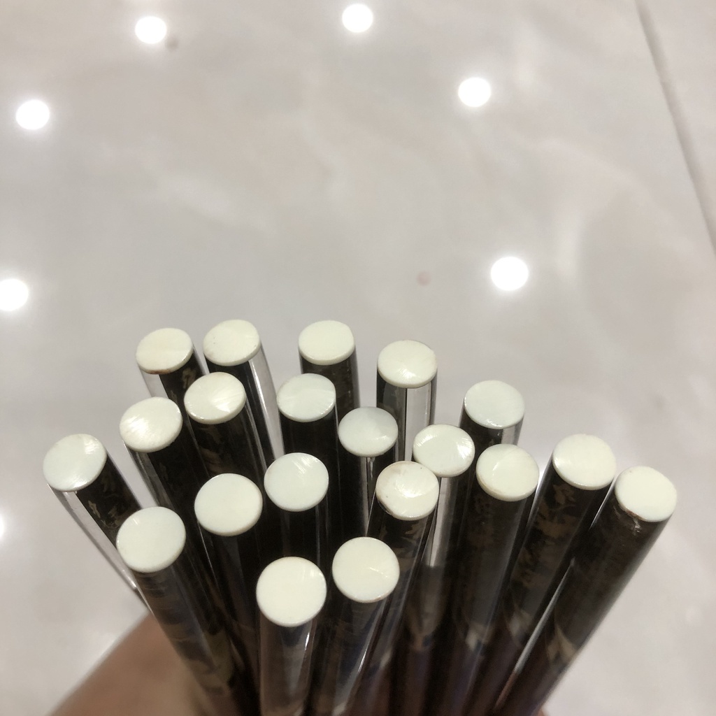 Đũa gỗ cẩm lai cao cấp đầu gắn trai biển họa tiết rồng lửa - bộ 10 đôi