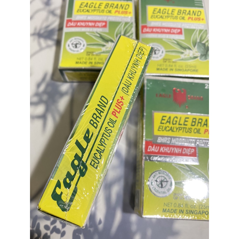 Dầu Eagle Brand, dầu khuynh diệp con ó 2 Nắp 30ml Hàng Singapore