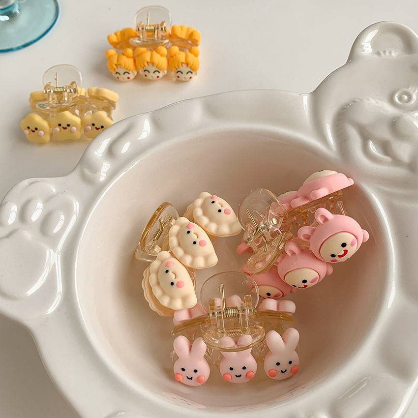 Dễ Thương Kẹp Tóc Hình Bánh Bao Mặt Cười Đáng Yêu Cho Nữ
