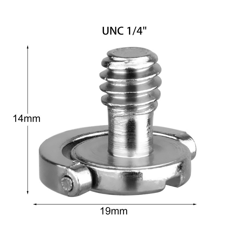 5 Pack 1/4inch Quick Release Plate D-ring D Shaft QR Screw Adapter