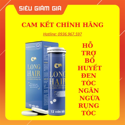 ✅VIÊN SỦI MỌC TÓC LONG HAIR - HỖ TRỢ ĐIỀU TRỊ RỤNG TÓC, HÓI ĐẦU, TÓC BẠC SỚM - NHANH, AN TOÀN, HIỆU QUẢ Chính Hãng